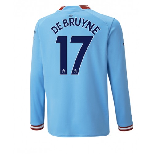 Fotbalové Dres Manchester City Kevin De Bruyne #17 Domácí 2022-23 Dlouhý Rukáv